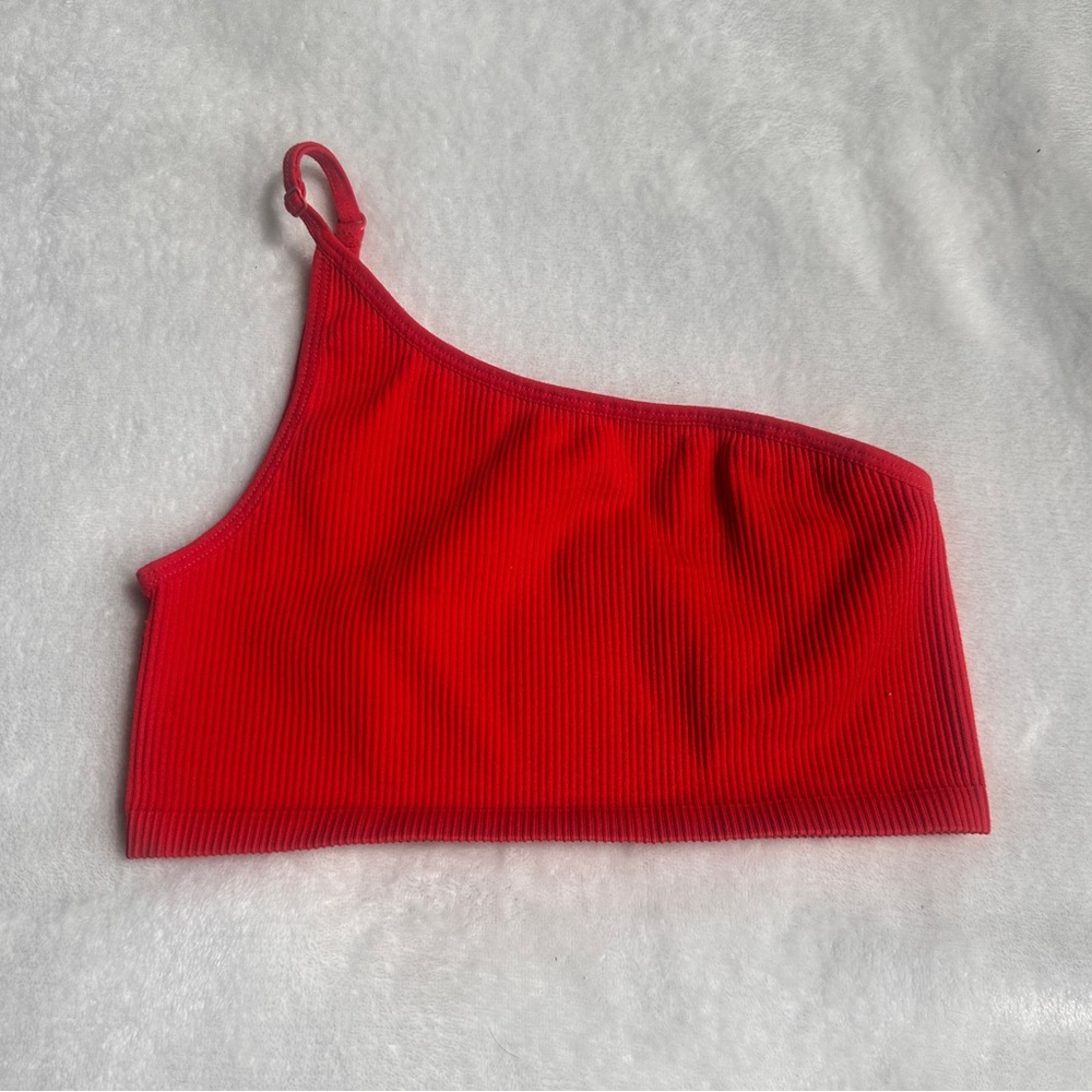 Urban Outfitters Red Asymmetrical Crop Top
